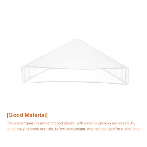 Image of uxcell 8Pcs Plastic Corner Protectors 12x70mm Right Angle Shape Glass Corner Guards Cushion for Corner Protection of Glass, Mirror, Tile, White