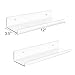 ROYALITA Small Acrylic Shelves Wall Mounted | Set of 2 | 12 Inches | Wall Hanging Plant Display Shelves, Room Decor Floating Wall Shelves for Gaming Room Bedroom, Living Room, Office, Clear