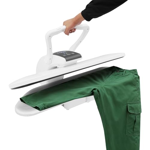 DAHAD Presse à repasser, 2200 W, chauffage rapide, 5 modes pour tissus, grande surface de repassage, arrêt automatique, pour la maison et le commerce