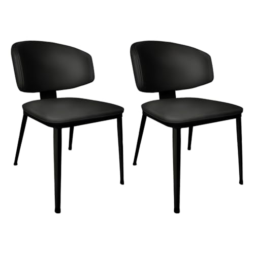 Future Warrior Lot de 2 chaises de Salle à Manger rembourrées avec Dossier, Assise en Velours, pour Salon, Cuisine et Salle à Manger, Pieds en métal,...