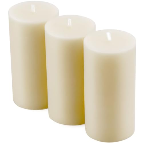 3 Pack 2 inch Wide Beeswax Pillar Candle 4 inch Tall, Smokeless and Long Lasting Natural Pure Bees Wax Candle, Unscented, Off White by TELOSMA - Used condition - US$15.22