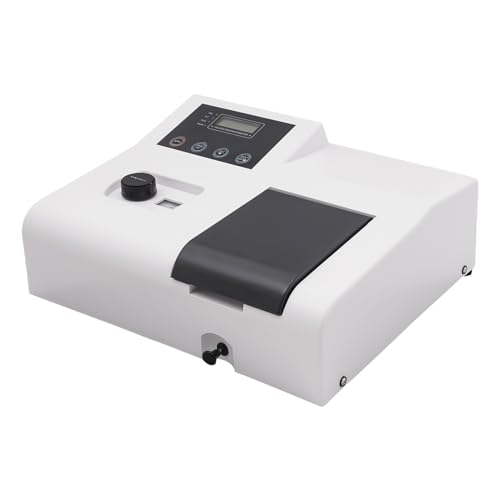 Spectrophotometer, Digital Visible Laboratory Automatic Spectrometer, Visible Wavelength Range 350-1020nm Wave Mass Spectrometer with Automatic Light Door for R&D Teaching Experimentation