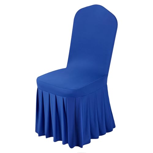 Image of VEVOR Chair Covers, Polyester Spandex Chair Cover, Stretch Slipcovers for Wedding Party Dining Banquet Flat-Front Chair Covers (Royal Blue-d, 30PCS)