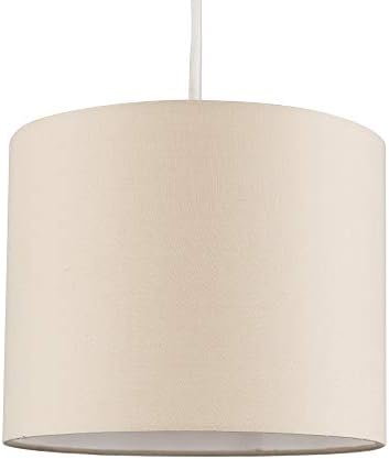 MiniSun Small Modern White Cylinder Ceiling Pendant/Table Lamp Drum Light Shade