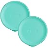 Replacement Lids for Pyrex 7201-PC 4 Cup, Silicone Round Storage Cover Lid for Anchor Hocking Glass Bowl 2 Pack Turquoise