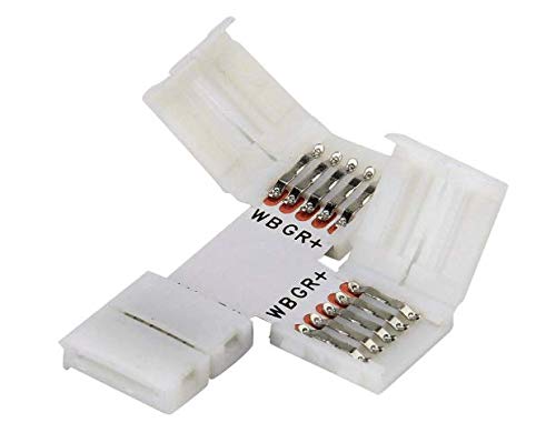 Conectores de tira a tira Supernight Conector de PCB de esquina de ángulo recto con divisor rápido de 10 piezas en forma de T para tira de luz LED RGBW de 10 mm de ancho