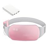 Wärmegürtel Periode, Heizgürtel Elektrisch Rücken, Tragbares Heizkissen Menstruation mit 5000Amh Powerbank, 3 Temperatur einstellbar und Vibrationsmodi, Elektrische Schnelle Heizkissen (Gewöhnliche)