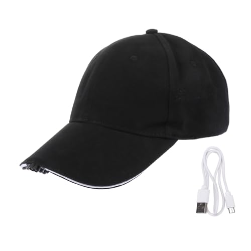 Chapeau de baseball lumineux en coton pour randonnée et éclairage extérieur nocturne