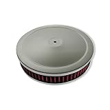 DEMOTOR PERFORMANCE 9"x 2" Chrome Breather Washable Air Filter Cleaner Reusable for Chevy