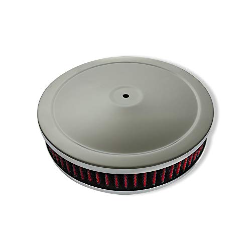 Demotor Performance 9"X 2" Chrome Breather Washable Air Filter Cleaner Reusable For Chevy #TOP2