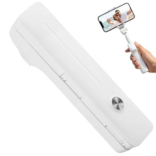 Mini Perche à Selfie Extensible 70 cm, Perche à Selfie Portable de Poche avec Support Rotatif 360° et Pince Universelle Smartphone, pour iOS et Android,...