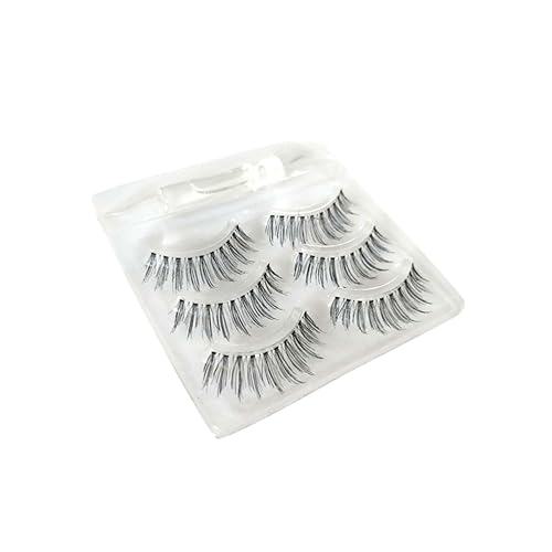 POPETPOP - POPETPOP 3paire Faux Naturels Handmade Avec Colle Maquillage Élégant Pour Yeux Réutilisables Et Confortables
