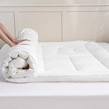 YOUR MOON 100% Wool Mattress Topper Twin Size 2 Inch Thick Pillow Top Mattress Pad, 700GSM Natural Wool Filling, Back Pain Relief Bed Topper with Cotton Cover-16 Depth, 39"x75" White