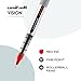 uni-ball uniball Vision Rollerball Pens with 0.7mm Fine Point, Red, 12 Count