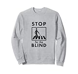 El bastón es el símbolo de independencia y logros para personas ciegas o con discapacidad visual. Este dicho "Stop For The Blind" es un gran mensaje para que los conductores de automóviles se detengan cuando ven a una persona con caña blanca