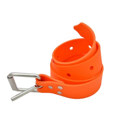 Ceinture de plongée orange avec plomb réglable pour apnée et chasse sous-marine