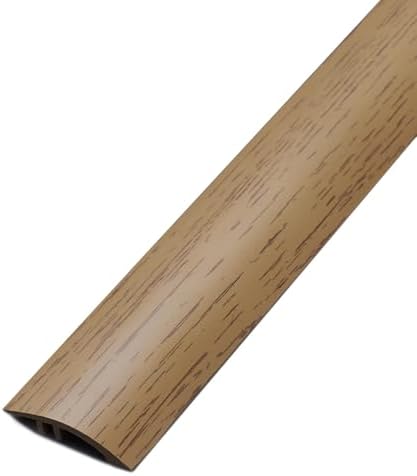 Wood to Tile Transition Strip, Cuttable PVC Threshold Reducer for Vinyl Flooring, Step Down Edge Trim for Uneven Floors, 63in Length (B,L 160cm) - Easy Installation & Durable