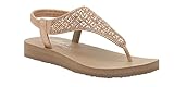 Skechers Women's Meditation-Rock Crown Thong Sandal Rose Gold 7 W US