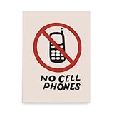 Rocket Prints No Cell Phones Luke's Diner Poster, 9 x 12