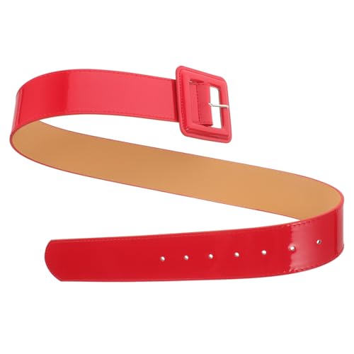 Vintage Wide PU Leather Waist Belt for Women Decorative Dress and Jeans Accessory Artificial Leather Stylish Western Design Adjustable Fashion Waistband