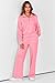 PRETTYGARDEN Women's 2026 Fall Fashion Clothes Half Zip Sweatshirts and Palazzo Pants Sweatsuit Sets (Pink,Medium)