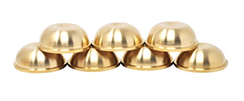 Brass Copper Offering Bowl Set Of 7 Tibetan Buddhist Altar Supplies For Meditation Yoga Burning Incense Ritual Smudging Decoration By Mudra Crafts 2.25 Inches Solid Brass #TOP2