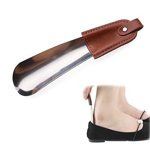 Chausse-pied en acier inoxydable avec lanières en cuir Cover