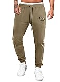 JMIERR Men's Sweatpants with Pockets Tapered Joggers for Men Athletic Track Pants for Workout, Jogging, Running, M, Khaki
