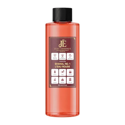 Just Essence Shanal No. 1 L'eau Rouge Fregrance Perfume Oil | Premium Quality Concentrated Fragrance | Pure Perfume & Cologne Oil for Personal Body Use | 4 Fl Oz