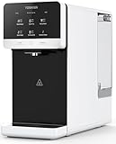 Toshiba Osmoseanlage, Wasserfilter Trinkwasser, Auftisch, Keine Installation, Heißwasserspender, Umkehrosmoseanlage, Mehrfach-Filterung & Mineralisierung, UV Licht, NSF zertifiziert, Pearlweiß