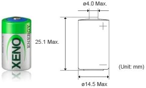 XL-055F 2/3 AA 3.6V Lithium Battery