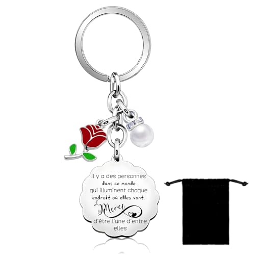 YZLPLP Cadeau Merci pour tout Porte Clé Merci,Cadeau Merci Nounou Amie Maitresse Collegue Docteur Maman Papa Infirmière Porte Clef Personnalisable,Cadeaux Idee Porte Clef Femme Homme Noel Original (2)