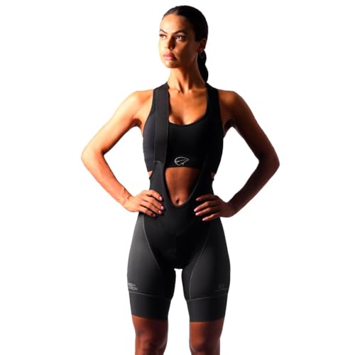 Bretelle Ciclismo Feminino Mauro Ribeiro Carbon Evolution (Preto e Cinza, M)