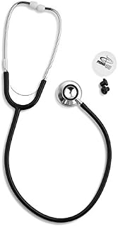 Primacare DS-9290-BK Classic Series Adult Dual-Head Stethoscope, 22" PVC Tubing Length, Black