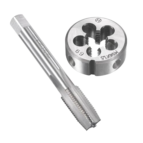 MACHSWON M14 x 1.5mm Metric Tap and Die Set - Machine Thread Screw Tap with Round Threading Die Kit for Thread Repair