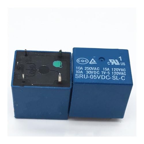 Relais de puissance SRU-05VDC-SL-C 5V 10A T70 à 5 broches pour circuit électronique (Lot de 50)