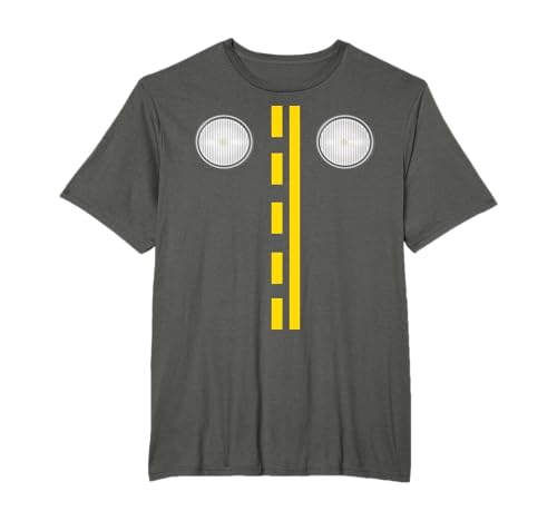 Scheinwerfer mit Straßenmarkierungen Lustiges Halloween-Kostüm T-Shirt