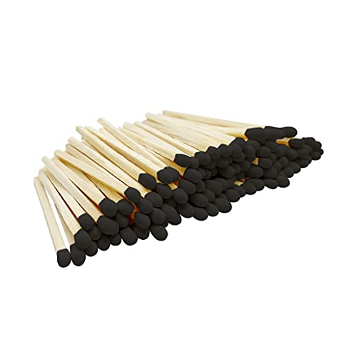 Thankful Greetings Artisan Black Tip Matches | 100 Bold Black Tip 2" Safety Matchsticks with Strikers | Great for Home DÃ©cor, Candle Lovers, & Crafts | Decorative Candle Accessories