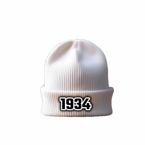 Bonnet 1934 blanc à revers pour le quotidien en ville et sorties outdoor