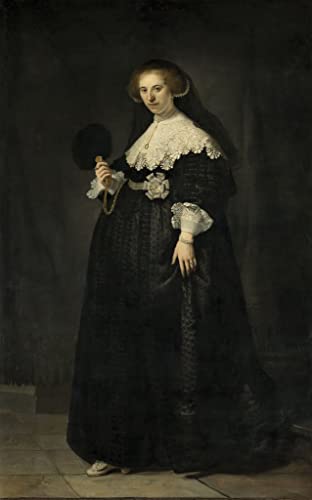 Portrait de Oopjen Coppit par Rembrandt : poster sur toile 50x70cm pour décoration murale chic