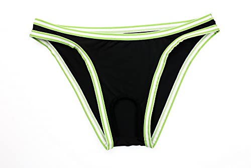 COMLIFE Mens Ice Silk Low Rise Triangle Underwear Hollow Out Open Front Bikini Briefs3