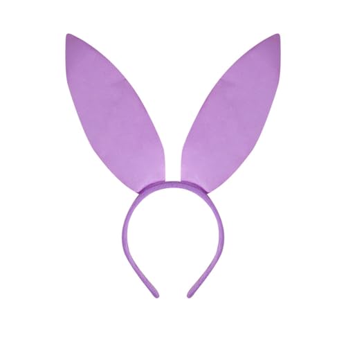 Bunny Ear Headband Purple Rabbit Ears Hairband Costume Cosplay Headwear Party Hair Hoop for Women