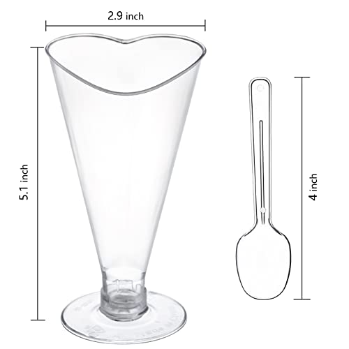 Save 50% on Foraineam 80-Pack Clear Dessert Cups with Spoons