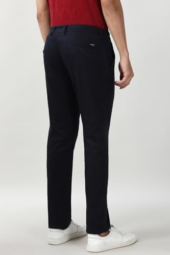 Image of Peter England Men's Slim Fit Stretchable Casual Trousers | Office & Everyday Wear | Comfortable & Smart Look