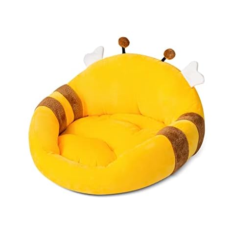 Galatée Cat Bed, Comfortable Cat House, Cute Cat Beds For Indoor Cats, Soft Non-Slip Warm Pet Bed, Portable Cat Igloo Bed(M, Yellow) Cover
