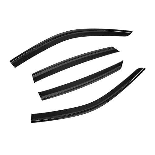 Image of Shatterproof Taped-On Window Deflectors for Honda Civic Hatchback 2022-2025 with Black Trim, Rain Guards, Window Visors for Car, Vent Deflector, 4pcs