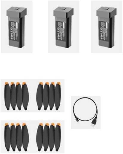 ABZEKH Drone Accessories for AE3 Pro for Max GPS Drone Folding Quadcopter Original Accessories Propeller Blade WingsFor USB Charger for 7.4V 3000mAh Battery Spare Part (Color : 24PCS Propeller)