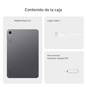 XIAOMI REDMI Pad 2 Tablet de 9,7” 4+64 GB Gris Grafito batería de 7600 mAh