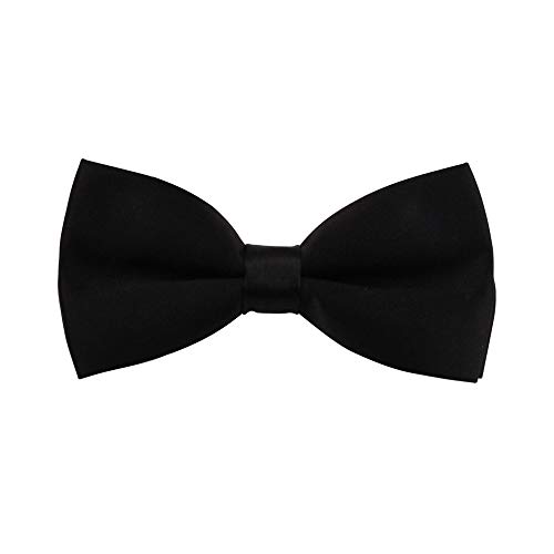 Guchol Boys Bow Tie Pocket Square Necktie - 3 Piece Set For Kids With Wedding Praty (Black, 1-6 Year) #TOP3