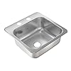 Kindred Essentials All-in-One Kit 15-inch x 15-inch x 6-inch Deep Drop-In Bar or Utility Sink in Satin Stainless Steel, FBFS602NKIT, One Size #5
